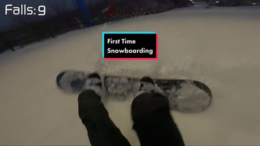 My first time ever snowboarding... (source: Beegan Bompton on YouTube) #snowboard #snowboarding #GoPro #learning #mytailbonehurts