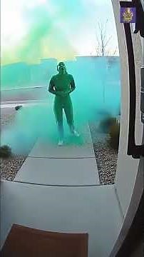 Woman Caught in a Massive Powder Paint Explosion After Tripping (Caught on Ring Camera)