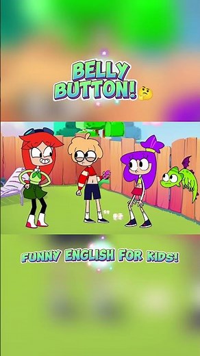 Belly Button 🤔 Funny English for Kids! #animation #kids