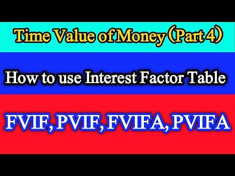 How to Use Interest Factor Table | FVIF | PVIF | FVIFA | PVIFA | B.Com, M.Com, MBA, BBA, CA, ACCA