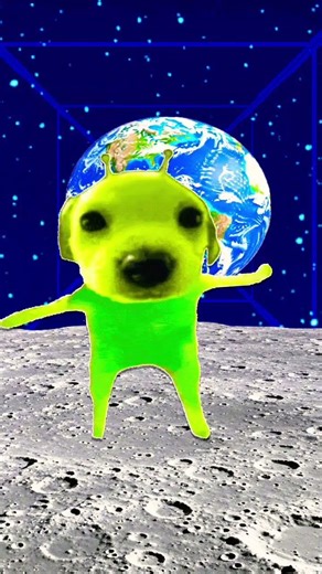 dog alien dancing in the moon 🌝