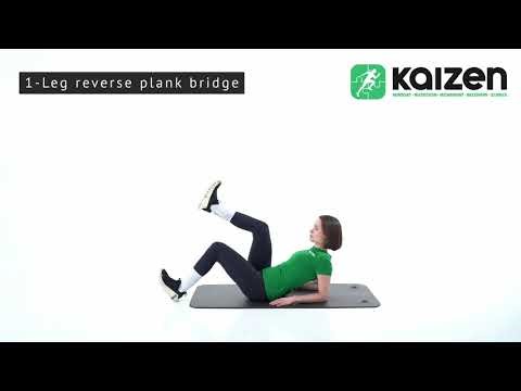 1-Leg reverse plank bridge