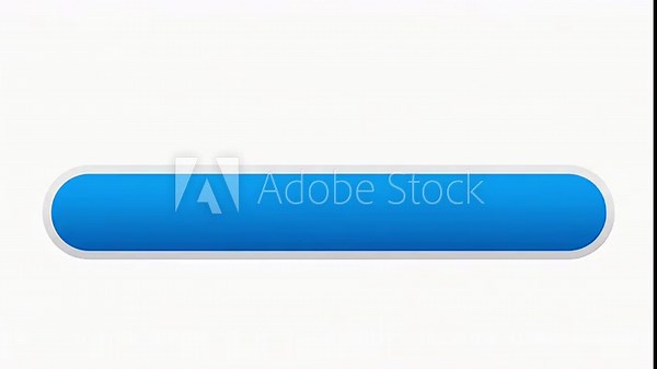 3D Blue Progress Bar Animation with Green Checkmark. Visual loading, task completion, and download progress for business websites, apps, and presentations.