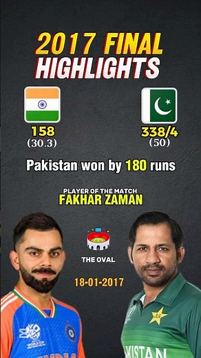 😤ICC Champions Trophy 2017 Final Highlights🔥 | Pakistan vs India