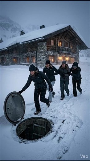 Snow Bunker Escape in Alpine Storm |Hidden Underground Survival #bunker #shorts
