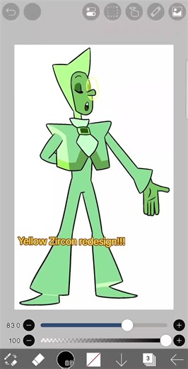 Yellow Zircon Redesign in Steven Universe Art