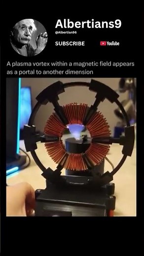 portal to another dimension A plasma vortex within a magnetic field appears as a gateway