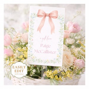 Floral Garland Custom Gift Tags Instant Digital Download Printable Favor Card Design Baby Shower Card Personalized School Kids Birthday Tags - Etsy Australia