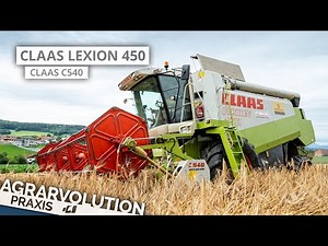 Claas Lexion 450 + C540 • harvesting barley | Agrarvolution Praxis
