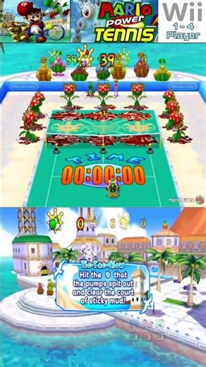 tic tac glow - New Play Control Mario Power Tennis - mainin game