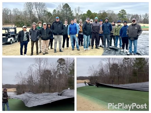 The Tradition Crew covering the greens. | Tradition Golf Club