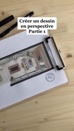 Dessiner un intérieur en perspective étape par étape