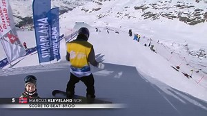 It’s tough to put into words just how hard this guy crushed it this season, so we’ll let his riding from today do the talking... Your Silvaplana slopestyle World Cup, slopestyle crystal globe, and Park & Pipe overall crystal globe winner - Marcus Kleveland...👑 #fissnowboard #slopestyle #silvaplana #snowboardworldcupcorvatsch #corvatsch3303 #snowboarding #marcuskleveland | FIS Snowboarding