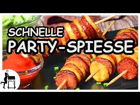 Würzige & Schnelle Party-Spieße | Die Frau am Grill