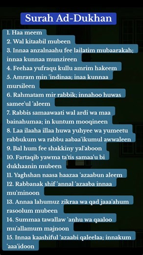 Surah Ad-Dukhan: Overview and Recitation