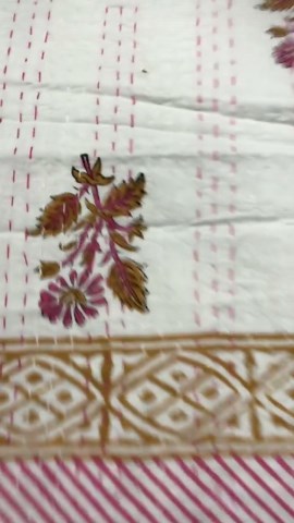 Boho Kantha Quilt | Handcrafted Indian Cotton Bedspread, Reversible Vintage Throw Pink Quilt - Etsy