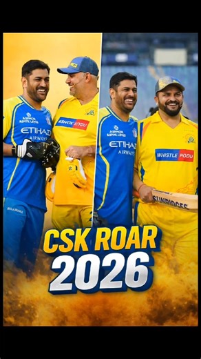 CSK Roar 2026 💛 | Chennai Super Kings Fan Power #cricket #csk #msdhoni #shortsfeed #ipl #thala