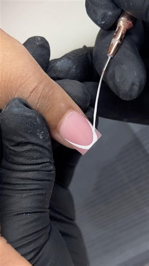 Perfect French Tutorial 🎀 #nails #nailart