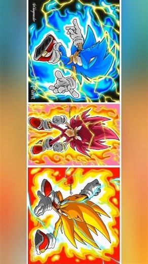 ☠️🥶Las 3 Formas de Super Sonic⚡🔥, #dibujodigital #dibujotradicional #viralshorts #sonic #viral.