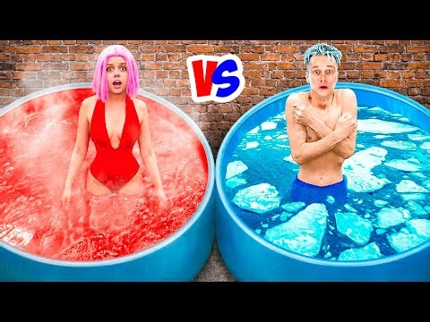 HOT vs COLD Pool Challenge !