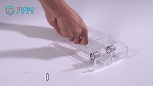 Shelf Management System Acrylic Spring Loaded Pusher Trays Glides for Product