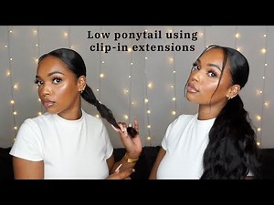 Low ponytail with clip-in hair extensions - LUXURY FOR PRINCESS