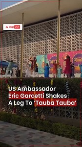 37K views · 226 reactions | #WATCH | US Ambassador to India Eric Garcetti has openly expressed his love for Indian traditions and Bollywood ever since he was appointed in March last year. This time he surprised everyone once again with a bhangra performance on the hit Bollywood song 'Tauba Tauba' during the Diwali celebrations at the US embassy in Delhi on Wednesday. #USAmbassador #India #EricGarcetti #Bollywood #Diwali #TaubaTauba #ABPLive | ABP Live | Facebook