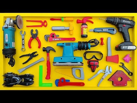 Collection of Repair Tools, Electric Drill, Electric Saw, Hammer With Wriench, Pliers, Hacksaw