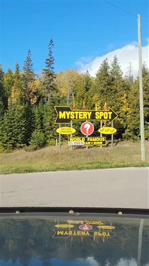 Gravity-defying roadside attraction in St. Ignace. Mystery Spot has optical illusions & family fun