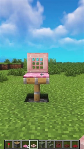 Minecraft Chair Design 💀 #shorts