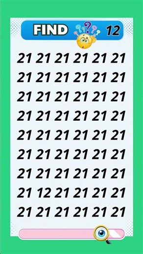 Spot Number "12" Before Time Runs Out! Brain Challenge | SPOT IT QUIZ