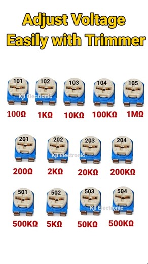 Trimmer Resistor Code Explained | Preset Value & Ohm Calculation (101–504) | #shorts