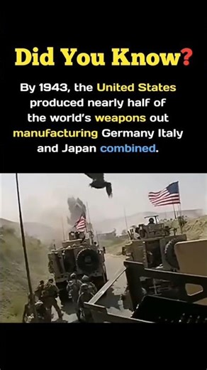 🇺🇸 How America Outproduced Germany, Italy & Japan Combined in WWII! #shorts #usa