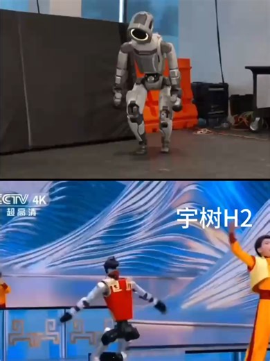 Slow-motion comparison of backflips by Unitree and Boston Dynamics robots. 🤖🌀#China #robots #progress #endeavor #attracting #chinese #music #funny #dance #elegance #unitree #US #Bostondynamics