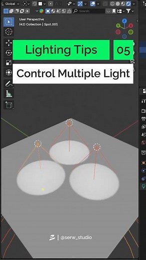 Blender Lighting Tips (05): Control Multiple Light