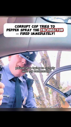 179K views · 2.6K reactions | Cop Tries to Pepper Spray FBI Director During Traffic Stop — Instantly Regrets It Watch full video in the first comment! | Police Blog | Facebook