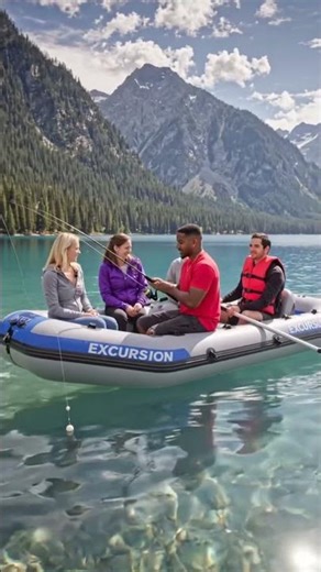 5-Person Intex Excursion Boat | Ultimate Fishing & River Rafting Set 🚣‍♂️#IntexExcursion #fishing