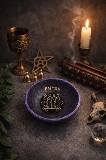 Paimon Sigil Lesser Key Solomon Goetia Altar Plate - Etsy