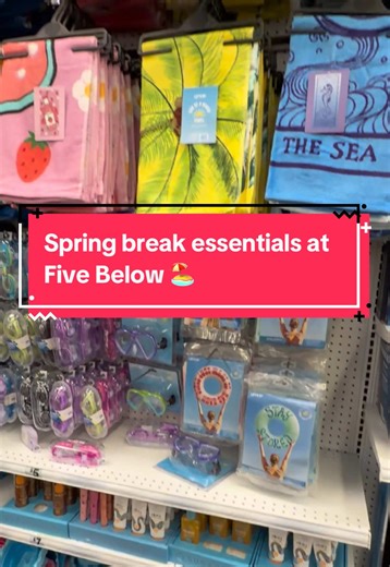 Spring break essentials from Five Below beach day must-haves to travel essentials, these affordable picks have you covered without breaking the bank. I am browsing and shopping the aisles there 🏖️ #fivebelowfinds #springbreak #AffordableFinds #SpringBreak2026 #fivebelow