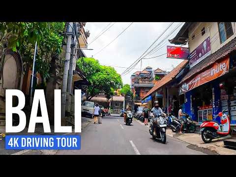 BALI, Indonesia 🇮🇩 Wild Jungle Roads & Tropical Views | 4K Driving Tour