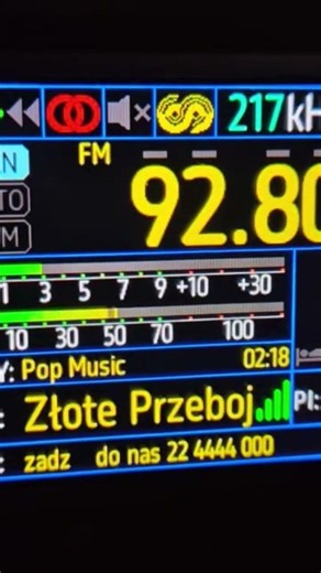 RDS - Long PS - Złote Przeboje z Opola 92.8 MHz