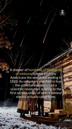 39K views · 253 reactions | A massive meteor shower sparked a doomsday panic in 1833, but what was its most important legacy? #history #historyfacts #astronomy | Antiqua | Facebook
