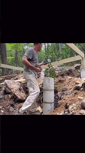 Setting the foundation for my off-grid cabin using EZ-Tube foundation piers #offgridcabin