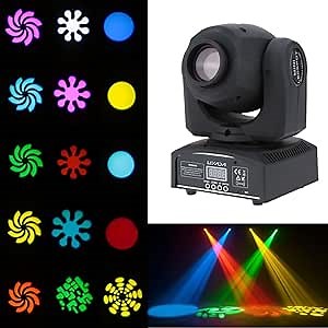 Lixada DMX512 Mini Moving Head Light LED Stage Light Party Disco 9/11CH 25W US (approx. 14.5 * 17 * 23.5cm / 5.7 * 6.69 * 9.25in (, Black)