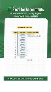 How to use LEFT Function/Formula in Excel?
