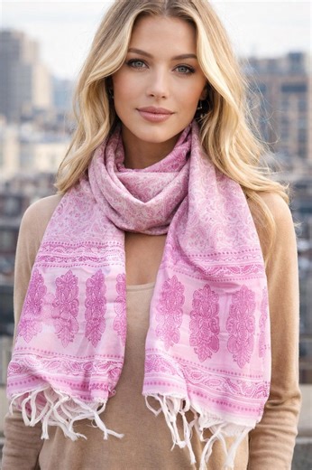 Purple Paisley Indian Fringe Silk Scarf,wrap, Tassel Scarf-embroidered Kashmiri Shawl - Etsy