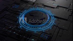 Futuristic Africa technologically. Futuristic Digital Map of African. 3D rendering. 3D rendering Stock Video