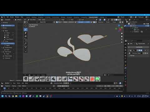 [Blender 4.3] 'Draw' meshes with Grease pencil with Geometry Nodes