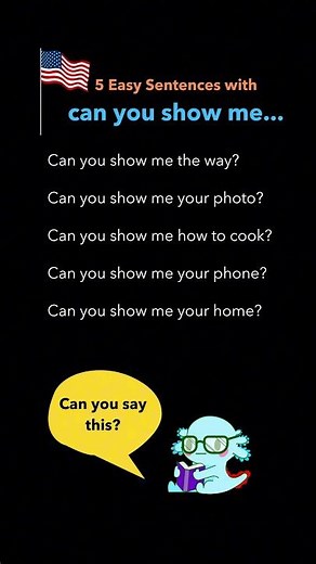 5 Easy Sentences with can you show me...#英语#english#英语口语#英语听力