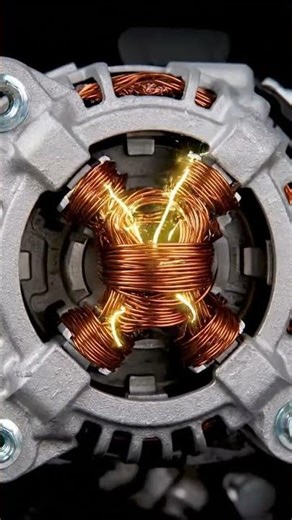 how car alternator work to produce electricity in car #engineblock #vehicleengine